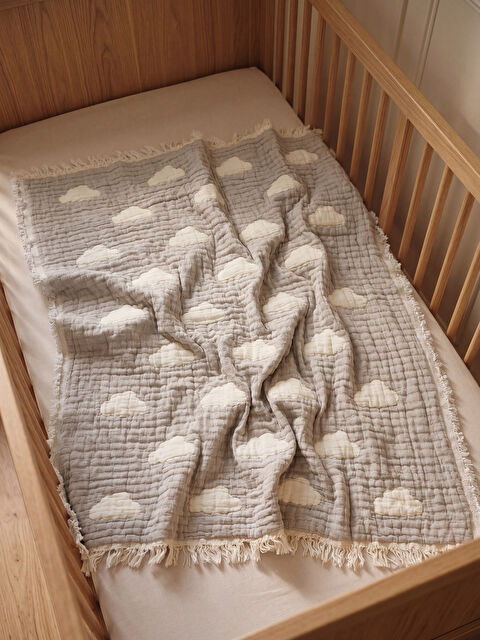 LCW HOME Bulut Desenli Bebek Battaniye 80x80 cm
