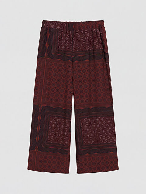 LCW Grace Beli Lastikli Desenli Kadın Pantolon