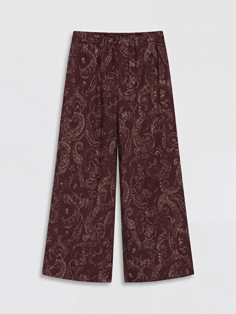 LCW Grace Beli Lastikli Desenli Kadın Pantolon