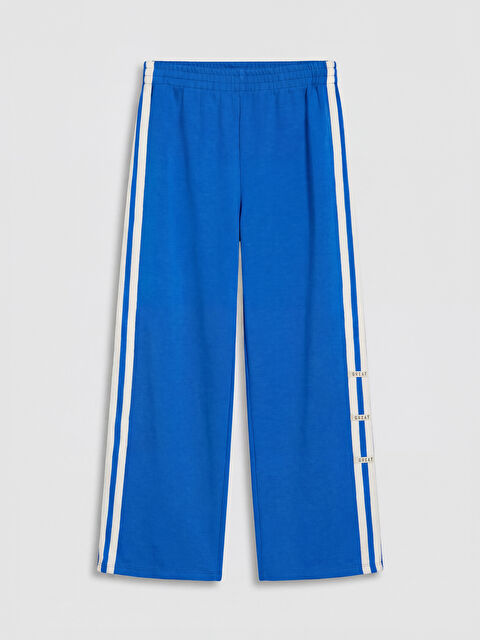 LCW Kids Geniş Paça Kız Çocuk Soft Touch Eşofman Altı