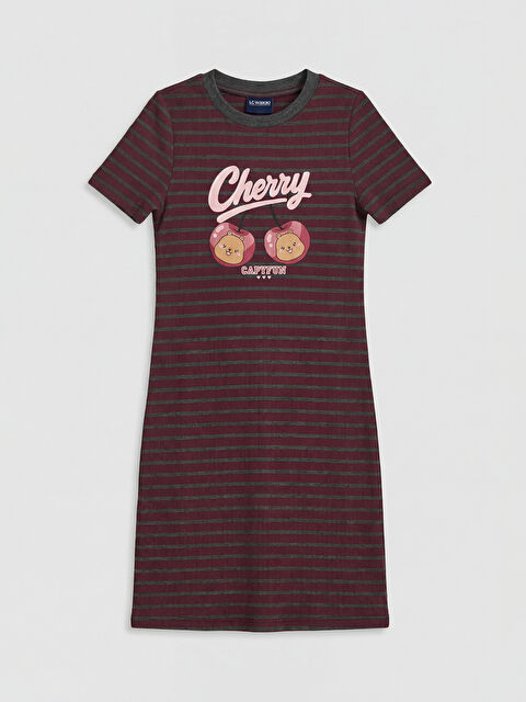 LCW Kids Capyfun Baskılı Kız Çocuk Fitilli Elbise - S6F967Z4-LHW