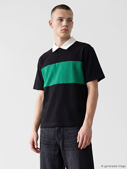 XSIDE Relax Fit Renk Bloklu Erkek Tişört