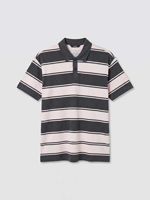 XSIDE Polo Yaka Çizgili Penye Erkek Tişört