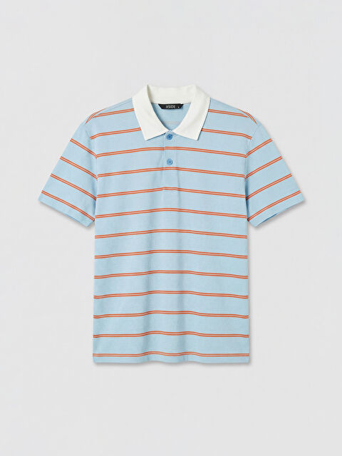 XSIDE Polo Yaka Çizgili Penye Erkek Tişört