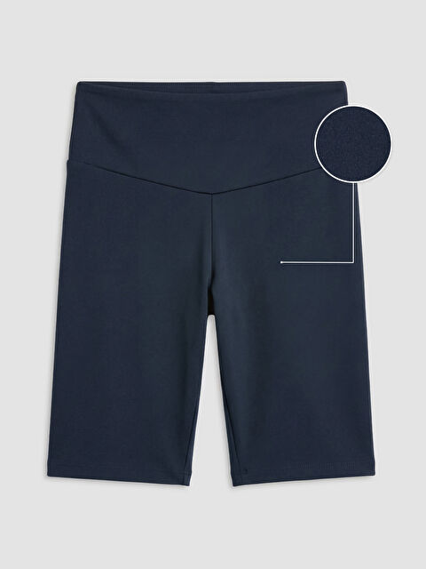 KOOR SPORT Beli Lastikli Kadın Spor Şort Tayt