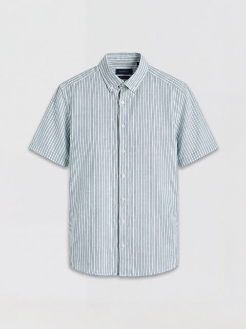 SOUTHBLUE Regular Fit Çizgili Dokulu Erkek Gömlek