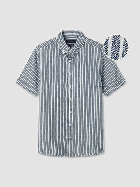 SOUTHBLUE Regular Fit Çizgili Dokulu Erkek Gömlek
