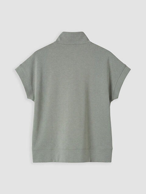 KOOR SPORT Yeşil Oversize Soft Touch Kadın Spor Tişört - S6B987Z8