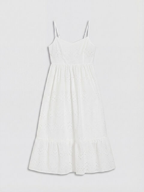 XSIDE İp Askılı Belden Oturtmalı Brode Elbise