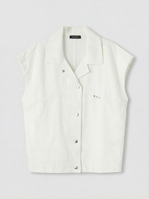 Natuvera Gömlek Yaka Kadın Yelek