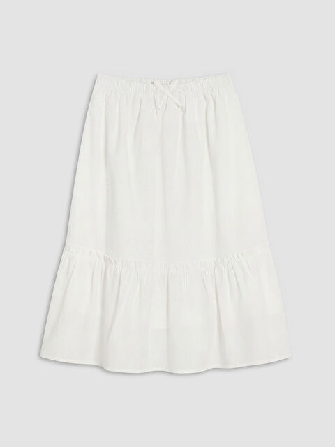 LCW Kids Beli Lastikli Kız Çocuk Fırfır Detaylı Etek