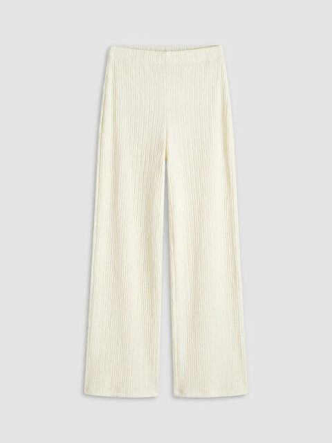 LCW Vision Beli Lastikli Dokulu Kadın Pantolon - S6P023Z8-FDJ