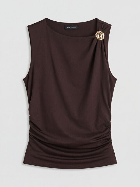 LCW Vision Bisiklet Yaka Büzgülü Bluz - S6P094Z8-JR3