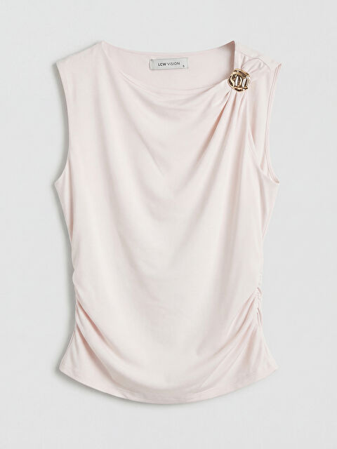 LCW Vision Bisiklet Yaka Büzgülü Bluz - S6P094Z8-KXR