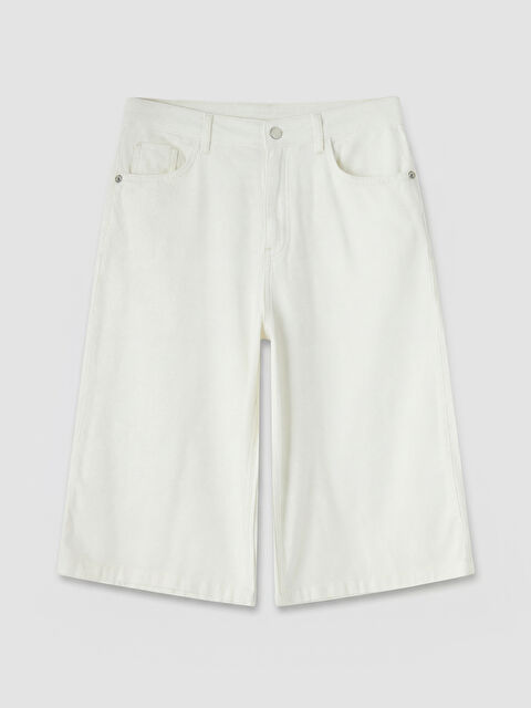 Natuvera Bermuda Fit Kadın Jean Şortolon