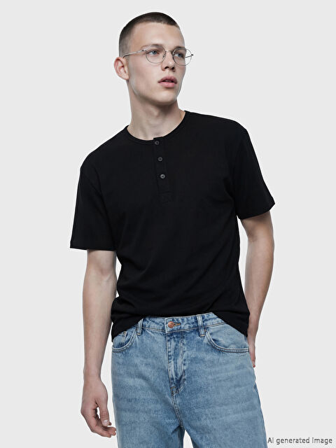 XSIDE Bisiklet Yaka Erkek Tişört