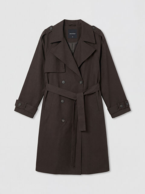 LCW Modest Kruvaze Yaka Kuşaklı Kadın Trençkot - S6P125Z8-HCN