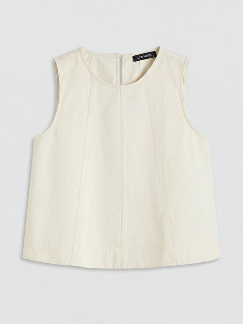 LCW Vision Bisiklet Yaka Jean Bluz