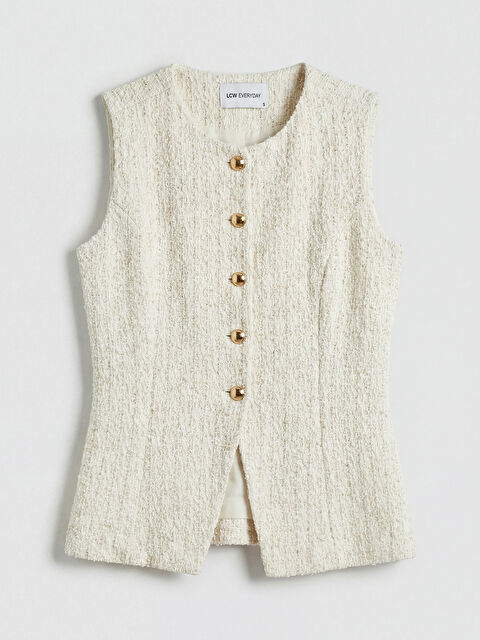 LCW EVERYDAY Bisiklet Yaka Desenli Kadın Yelek	 - S6P206Z8-R9J