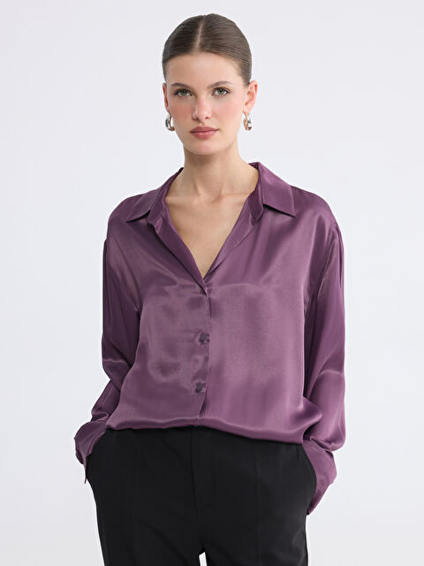 LCW EVERYDAY Saten Kadın Gömlek - S6P220Z8-HJW