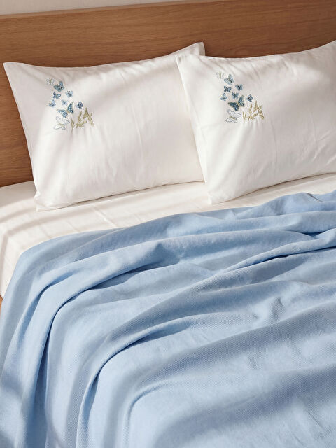 LCW HOME Kelebek Nakışlı Yastık Kılıfı 2'li 50x70 cm