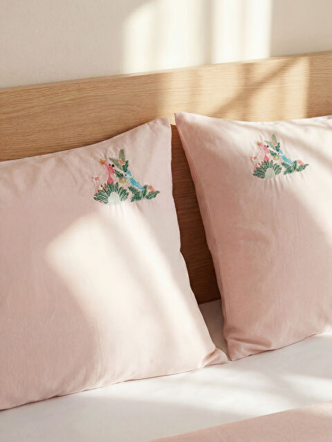 LCW HOME Çiçek Nakışlı Yastık Kılıfı 2'li 50x70 cm