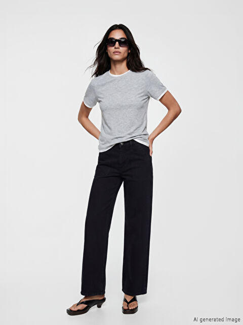 LCW Jeans Yüksek Bel Wideleg Kadın Jean Pantolon