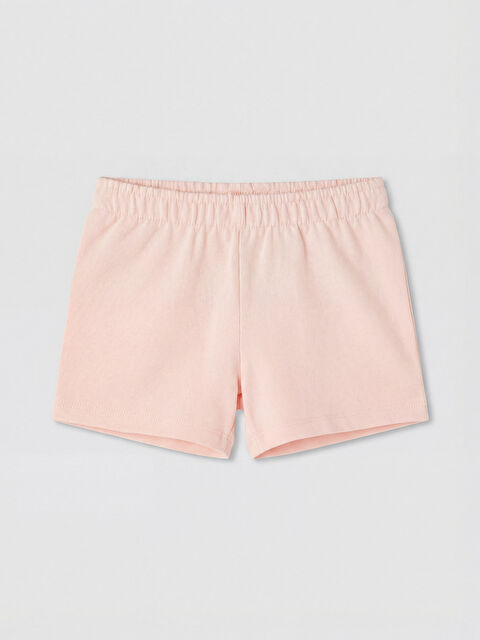 LCW baby Beli Lastikli Kız Bebek Şort