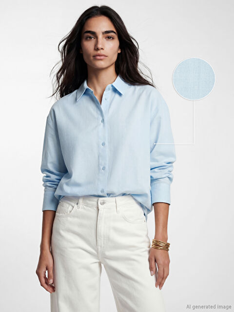 LCW Vision Oversize Kadın Gömlek