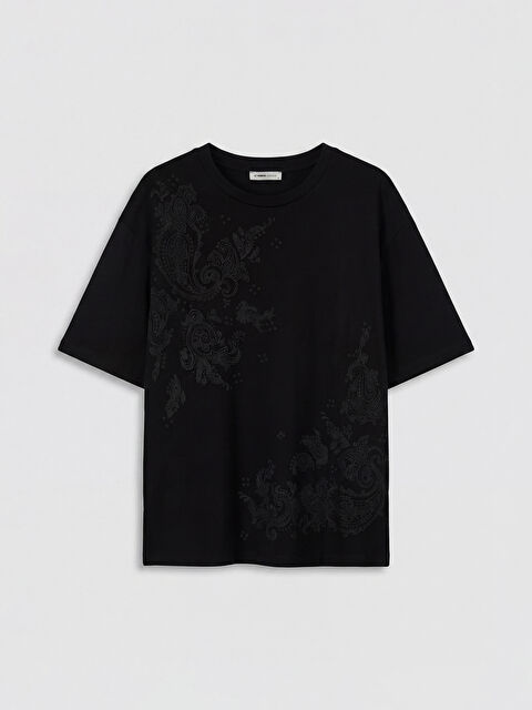 LCW Grace Bisiklet Yaka Desenli Bluz