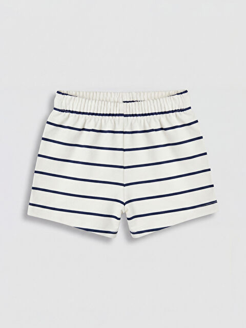 LCW baby Çizgili Kız Bebek Şort