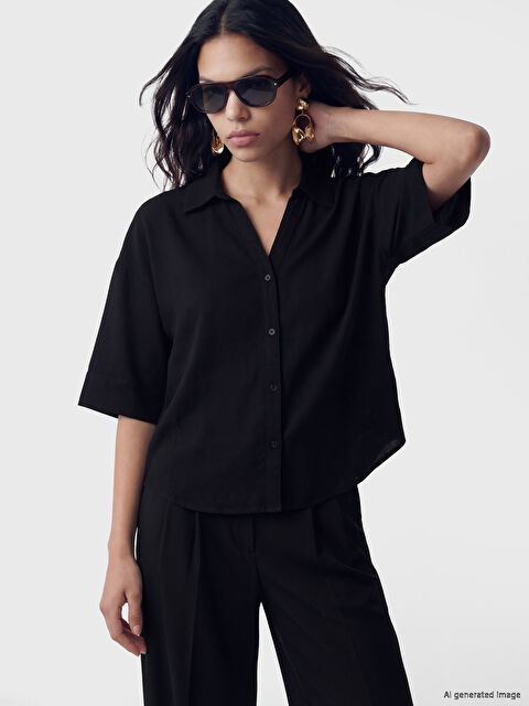 LCW Vision Oversize Poplin Kadın Gömlek