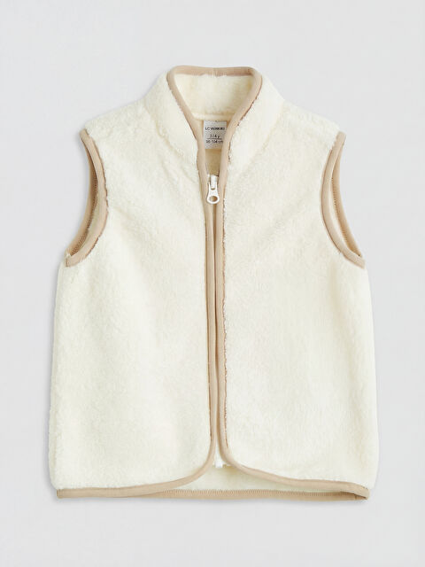 LCW baby Dik Yaka Pelüş Erkek Bebek Yelek - S6P301Z1-FDL