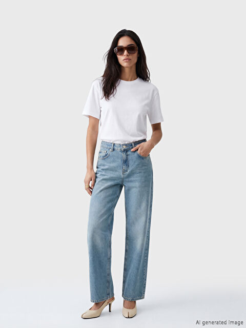 LCW Jeans Straight Fit Kadın Jean Pantolon	 - S6P312Z8-507