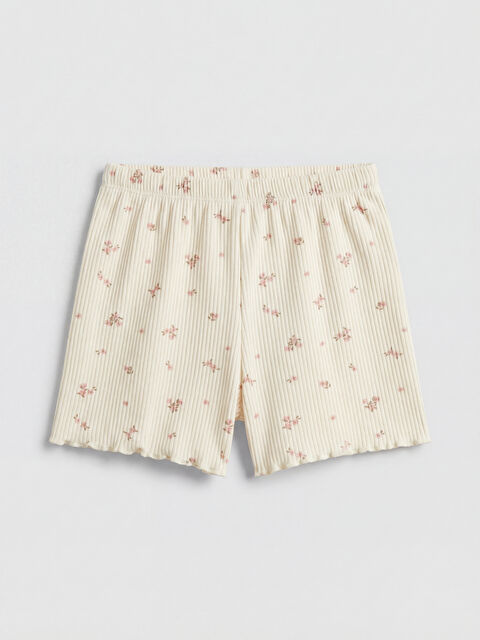 LCW baby Çiçek Baskılı Kız Bebek Şort
