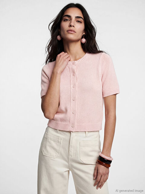 LCW Vision Bisiklet Yaka Kadın Triko Hırka