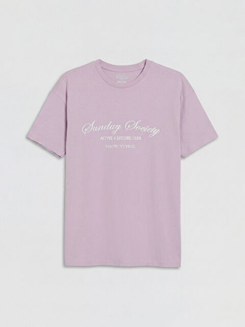 KOOR SPORT New York Baskılı Oversize Kadın Spor Tişört