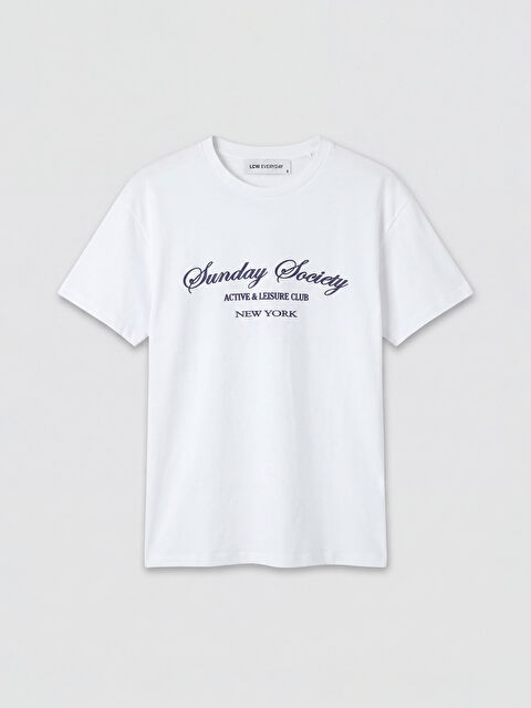 KOOR SPORT New York Baskılı Oversize Kadın Spor Tişört