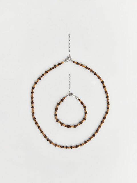 LCW ACCESSORIES Taşlı Erkek Bileklik ve Kolye  - S6P420Z8-1MW