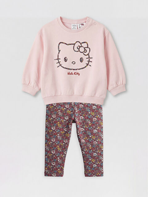 LCW baby Hello Kitty Baskılı Kız Bebek Takım