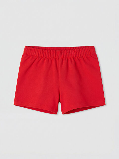 LCW baby Beli Lastikli Kız Bebek Şort