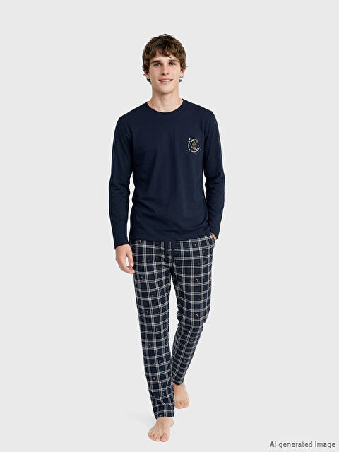 LC WAIKIKI Standart Kalıp Ekose Erkek Pijama Takım - S6P464Z8-LSJ