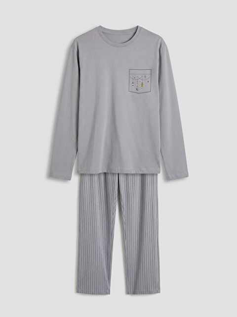 LC WAIKIKI Standart Kalıp Baskılı Erkek Pijama Takım - S6P647Z8-LQ9