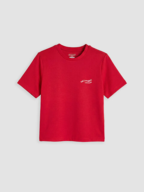 KOOR SPORT Soft Touch Nakışlı Kadın Spor Tişört