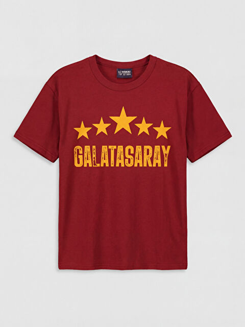 LCW Kids Bisiklet Yaka Galatasaray Baskılı Erkek Çocuk Tişört