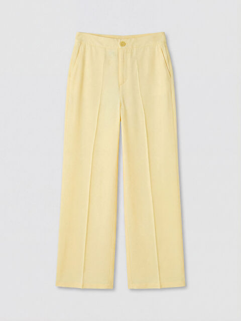 LCW Vision Geniş Paça Keten Karışımlı Kadın Pantolon