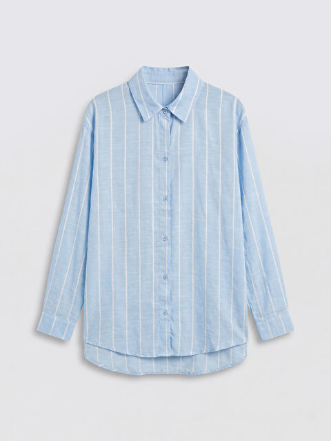 LCW Modest Woman BLUE Shirt Tunic