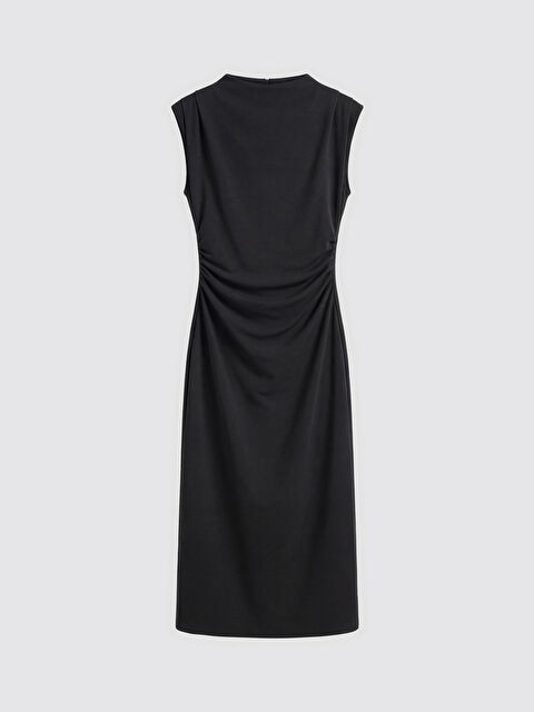 LCW Vision Dik Yaka Büzgülü Bodycon Elbise	 - S6P727Z8-CVL