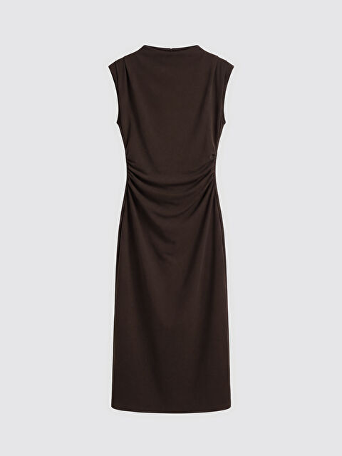 LCW Vision Dik Yaka Büzgülü Bodycon Elbise	 - S6P727Z8-HDT