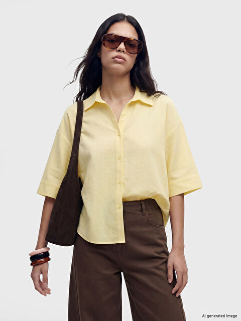 LCW Vision Oversize Poplin Kadın Gömlek